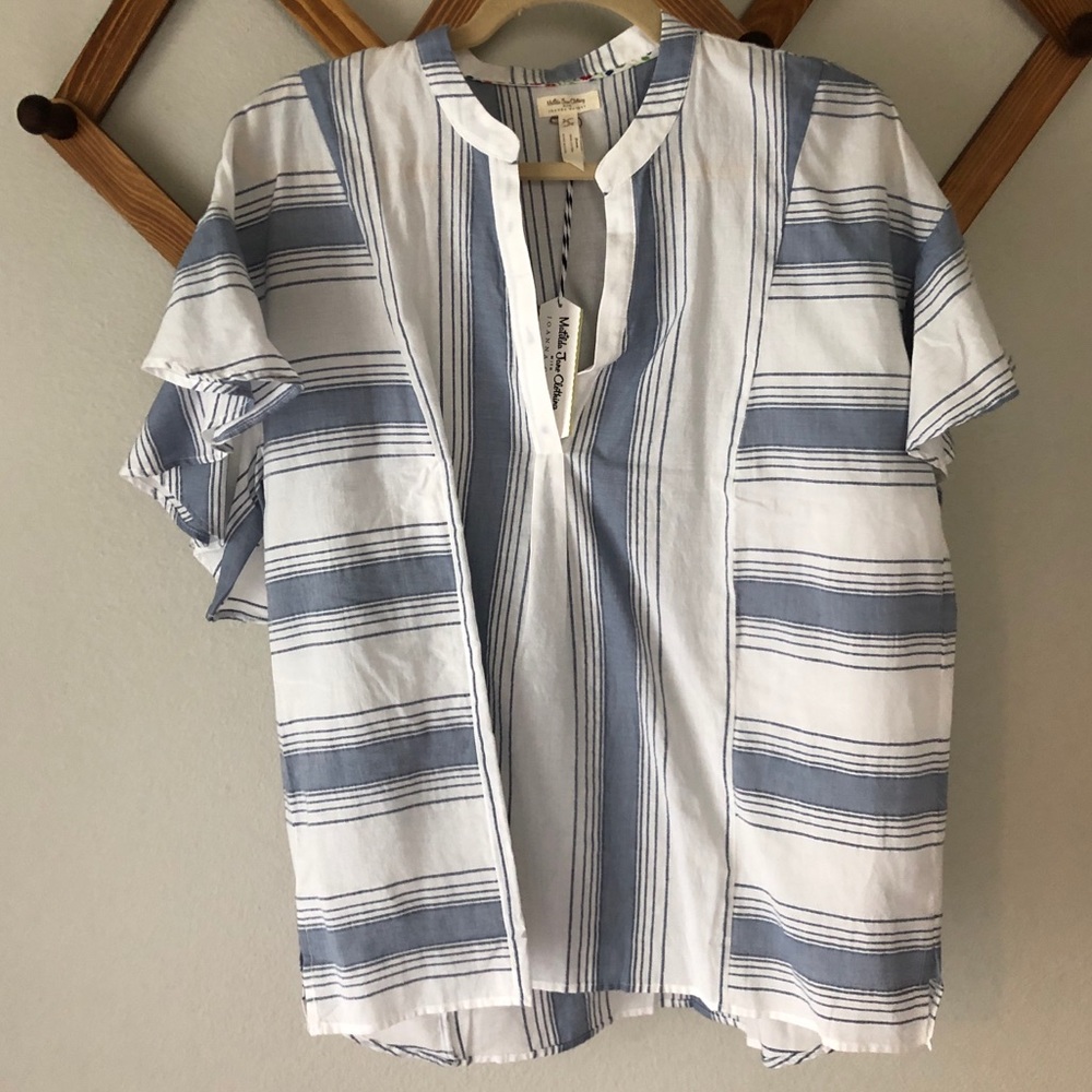 Joanna Gaines for Matilda Jane blue and white top